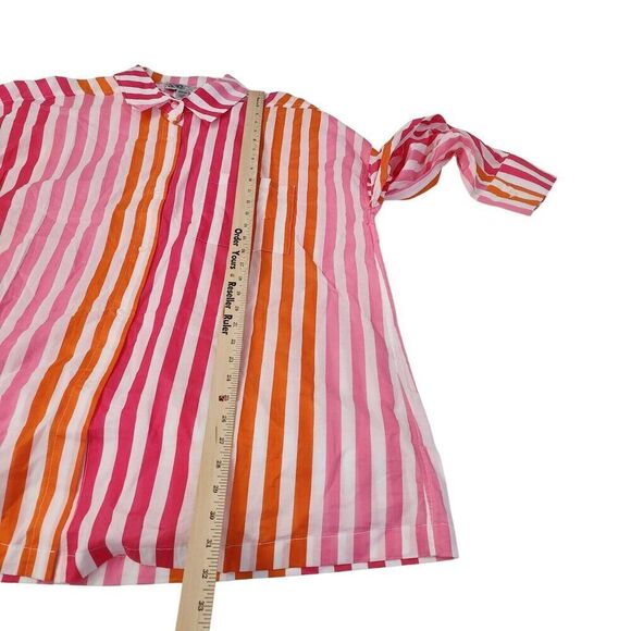 Beach Riot Alexa Top Plus Size 16-22 Striped Button Front Oversized Coverup NWOT - Picture 9 of 9